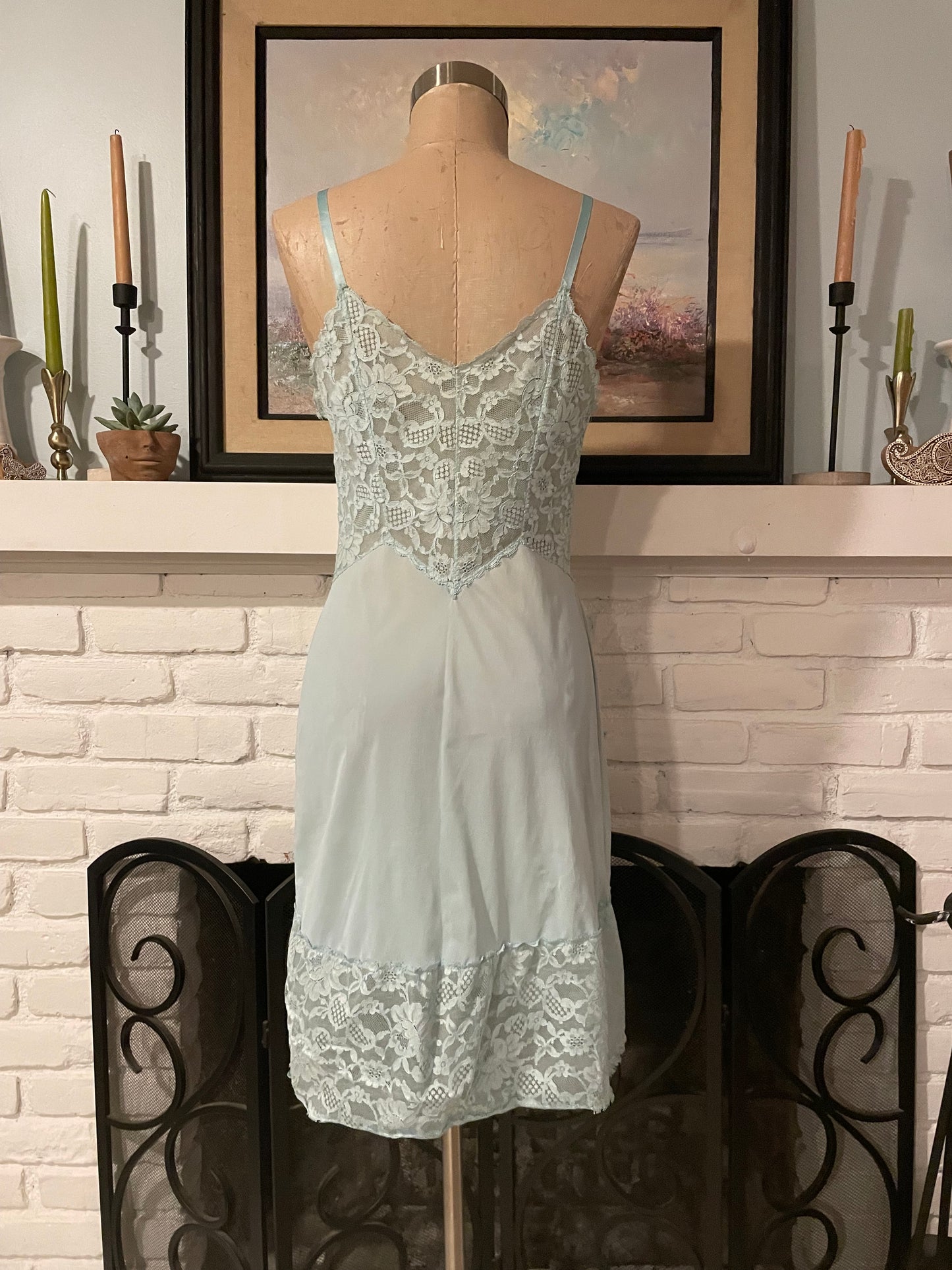 Vintage 1960s lace Bay Doll Slip Dress size small