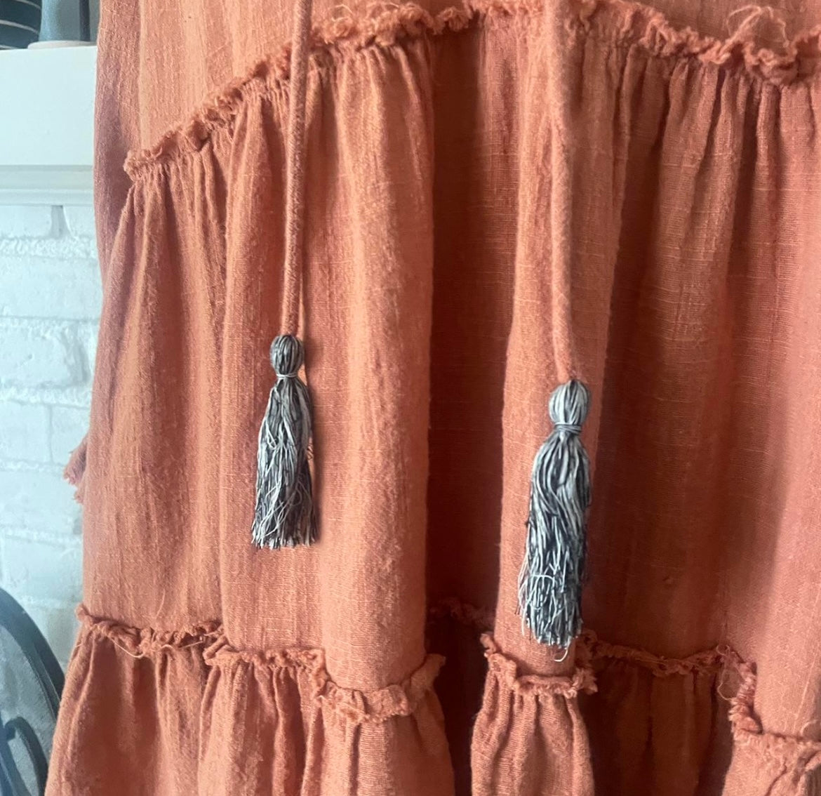 Free People embroidered peasant dress size L