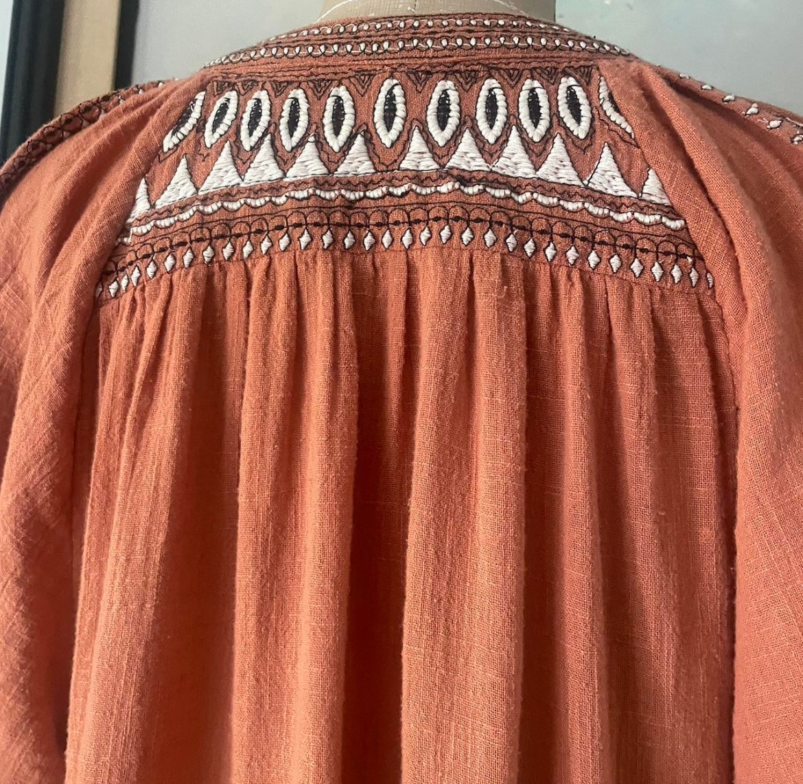 Free People embroidered peasant dress size L